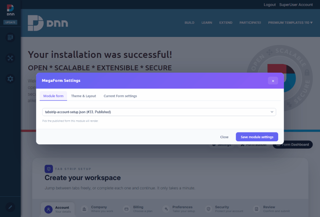 Switching MegaForm typography and color sources to inherit the DNN page skin