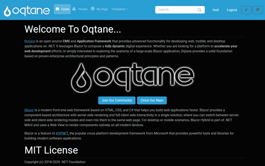 Using the wizard to build a simple contact form, ending with the published form live on an Oqtane page