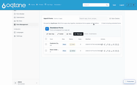Building a multi-step Event Registration form and stepping through its pages live on an Oqtane page