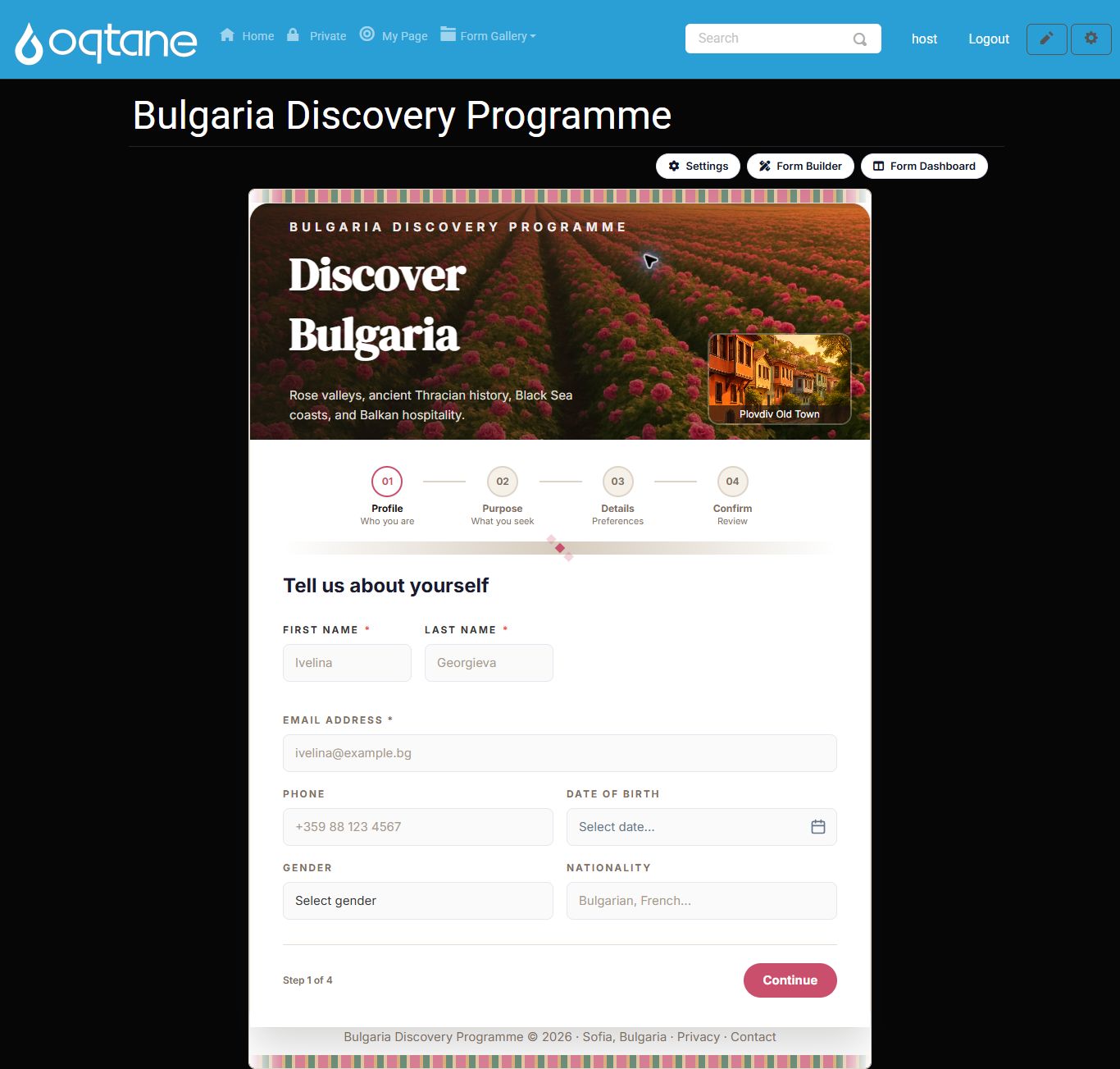 Bulgaria Discovery Programme on an Oqtane gallery page
