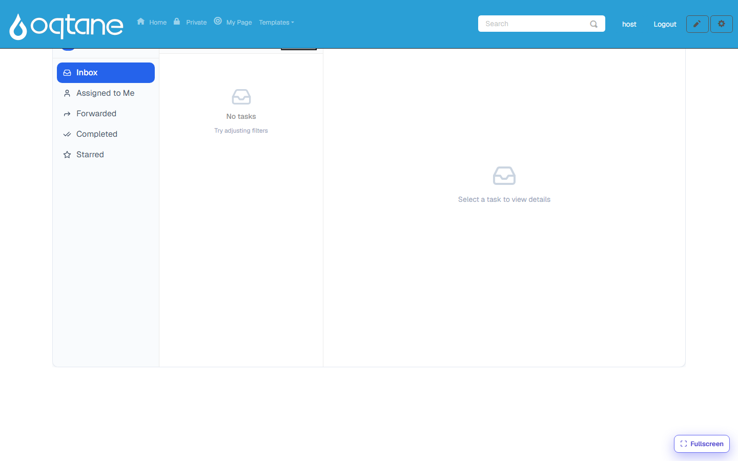 My Inbox — approval tasks assigned to you
